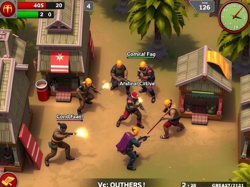 Desi Battlegrounds gameplay showing players fighting in a village setting with Indian huts